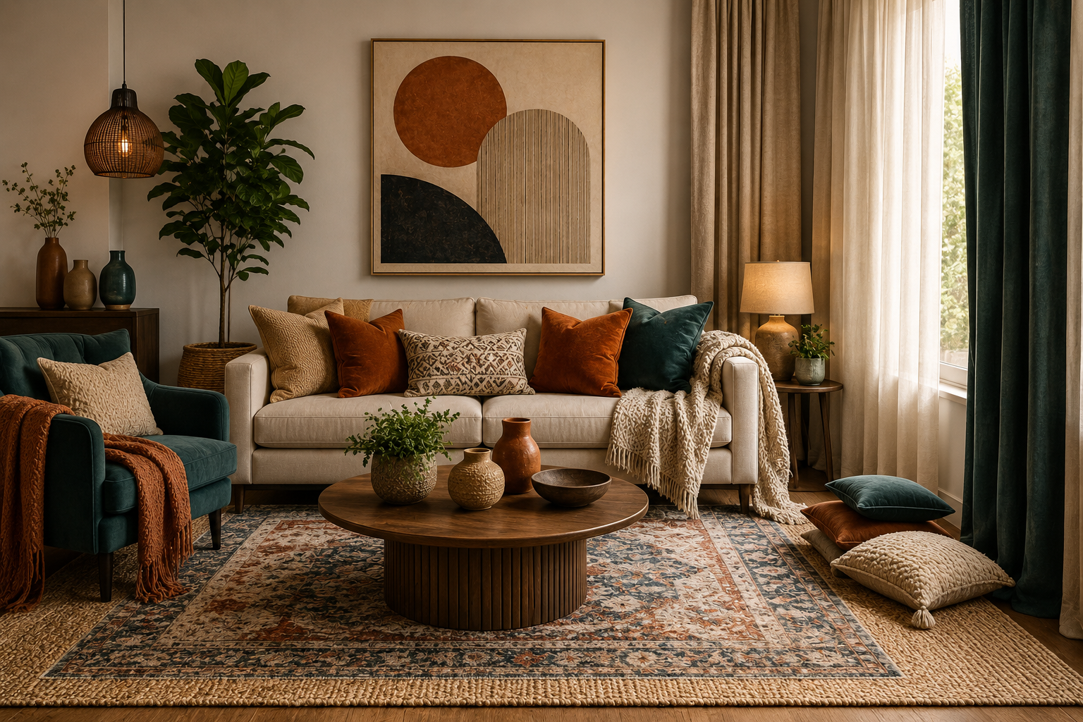 The Art of Layering: Rugs, Cushions & Curtains Made Easy